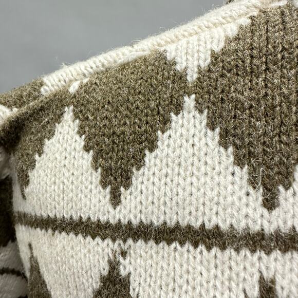 Vintage 70s Ambassador brown diamond argyle sweater size XL - Picture 11 of 13